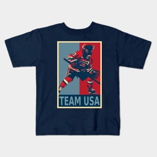 American Bison USA Ice Hockey Kids T-Shirt